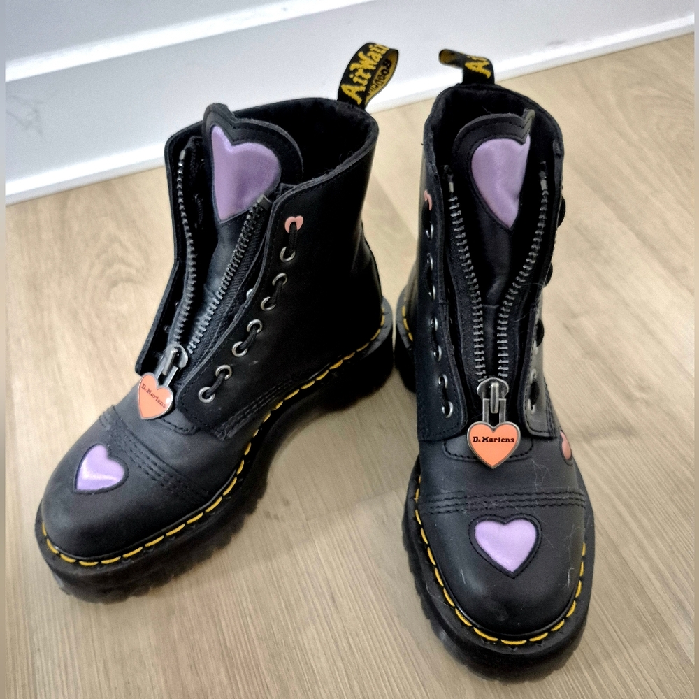 Dr. Martens Combat Boots with Hearts